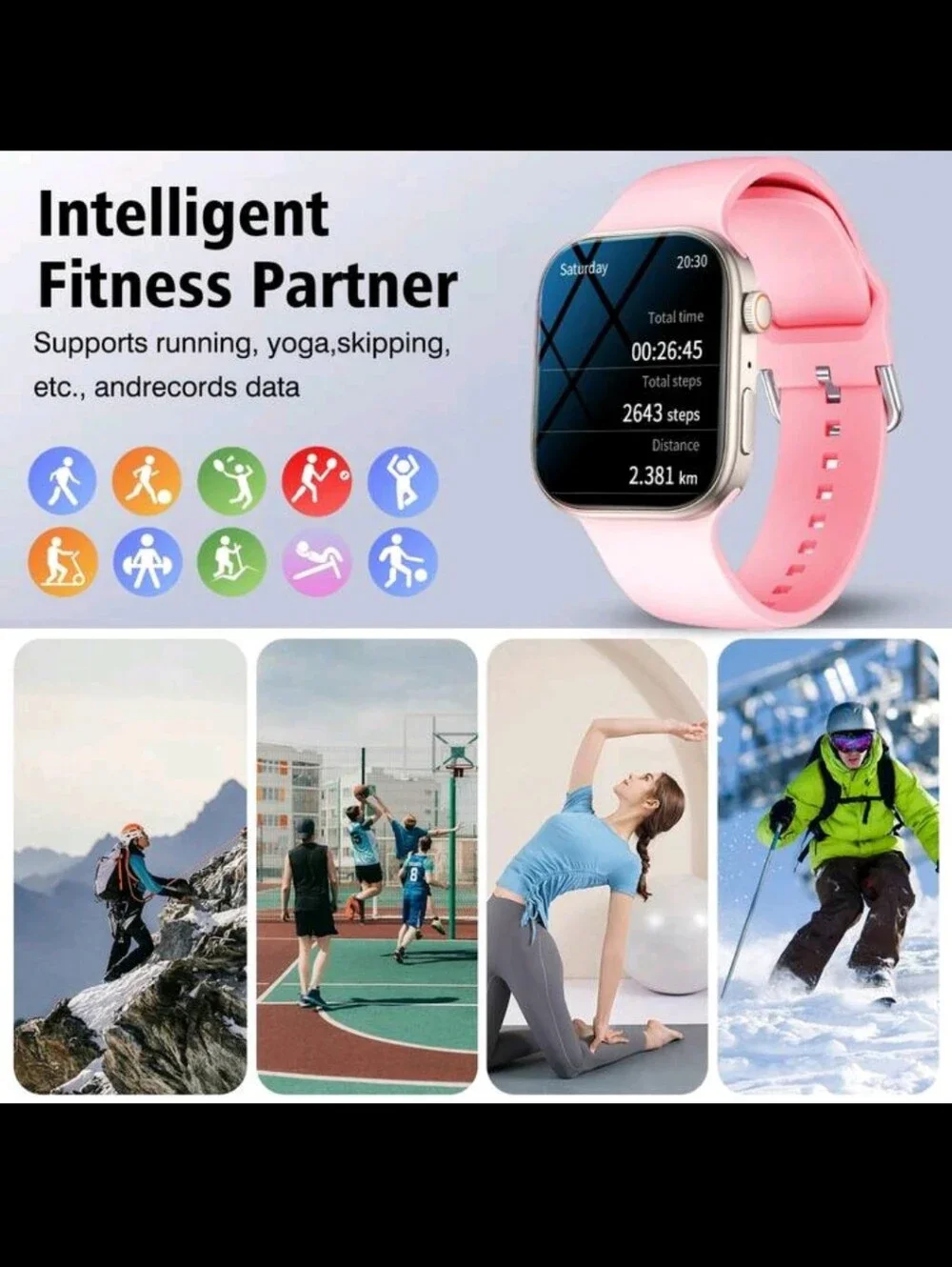 Smart Fitness Watch - Black